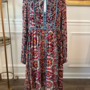 Floreat Bohemian Floral Peasant Dress